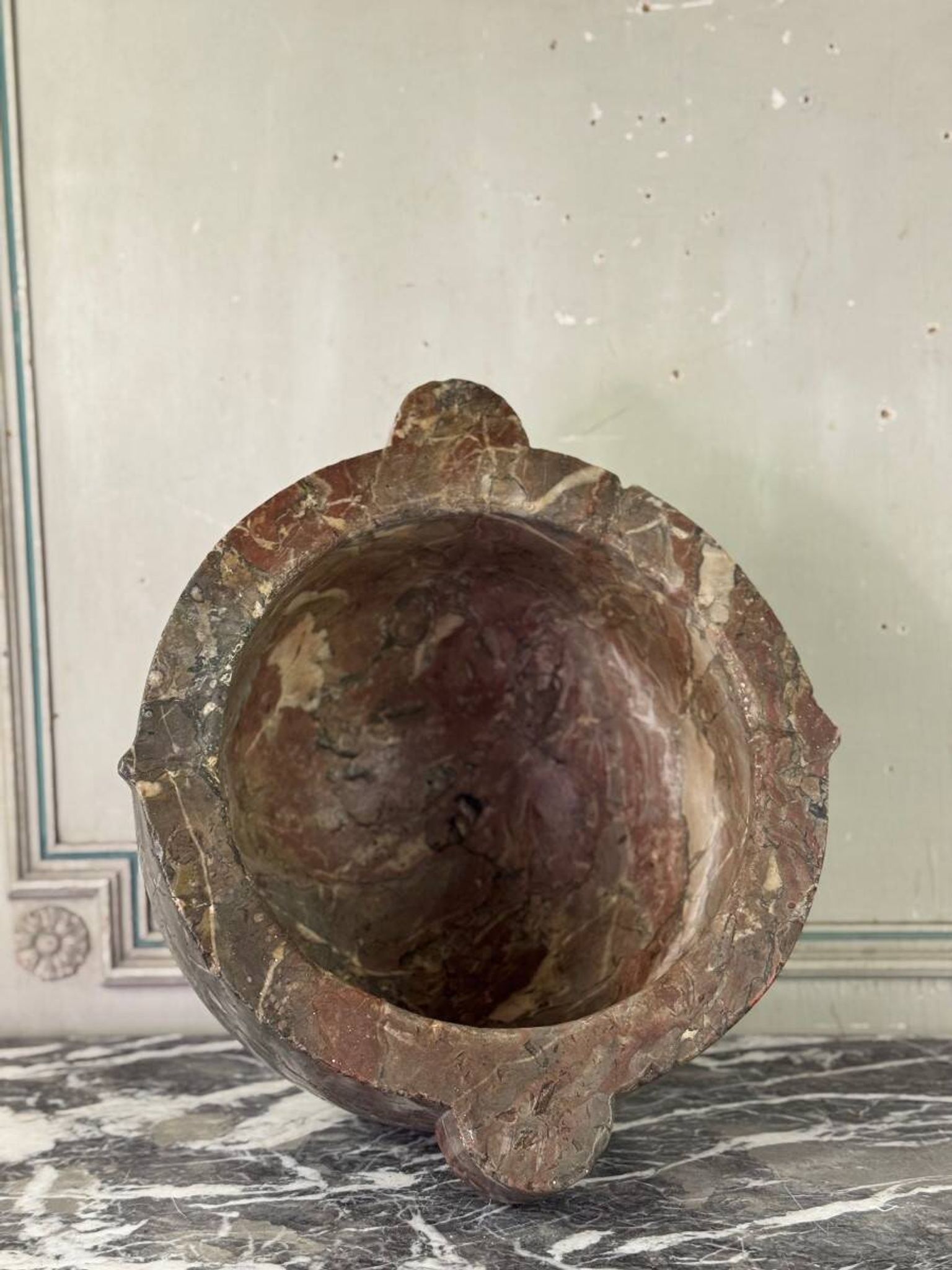 Large marble mortar from Rance, 18th century
