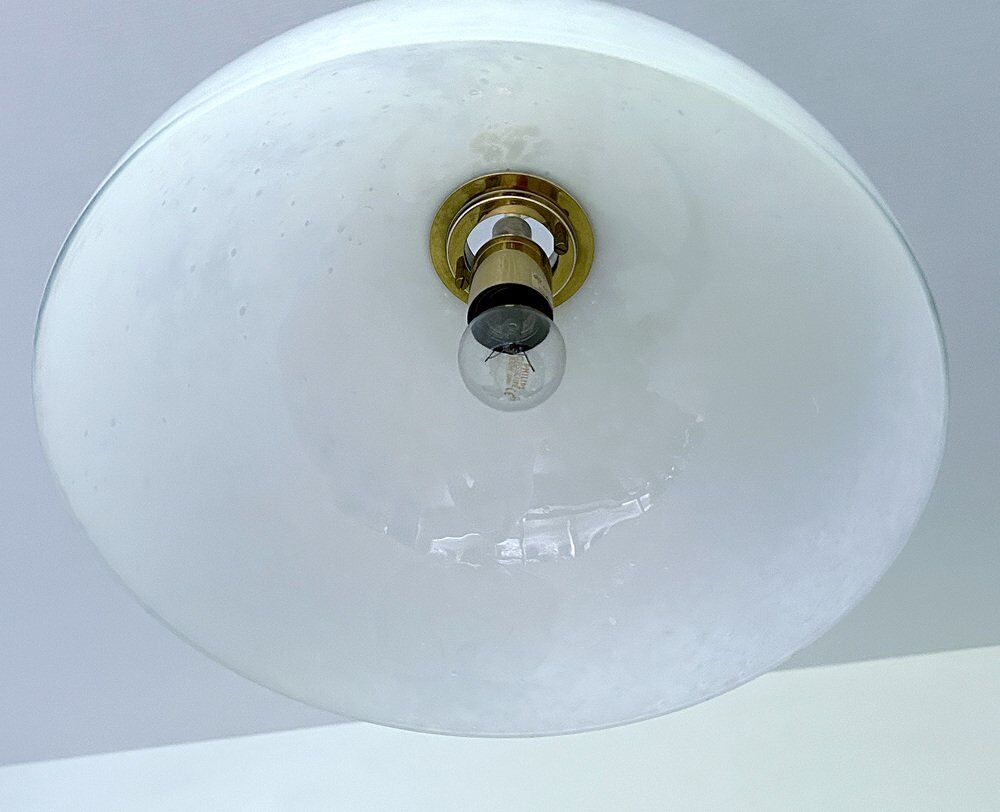 Suspension vintage en verre de Glashütte Limburg, années 1970