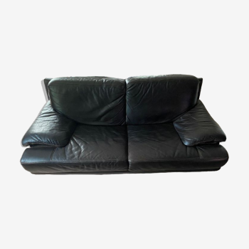 Chocolate leather sofa