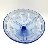 Blue platter from Ząbkowice, Poland, 1970s.