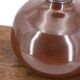 Pair of burgundy brown ceramic lamps, 1970s