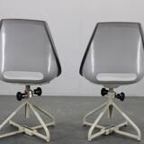 1960s Miroslav Navratil Pair of Fiberglass Chairs for Vertex, Czechoslovaki