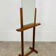 Beveled mirror on oak stand 40s