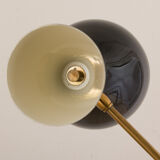 8 arms Italian chandelier with diabolo shades in Stilnovo style