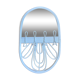 Miroir en rotin blanc