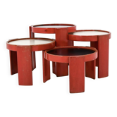 Nest tables model 780 by Gianfranco Frattini for Cassina, 1960s.