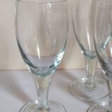 Six XXL blown glass stemmed glasses
