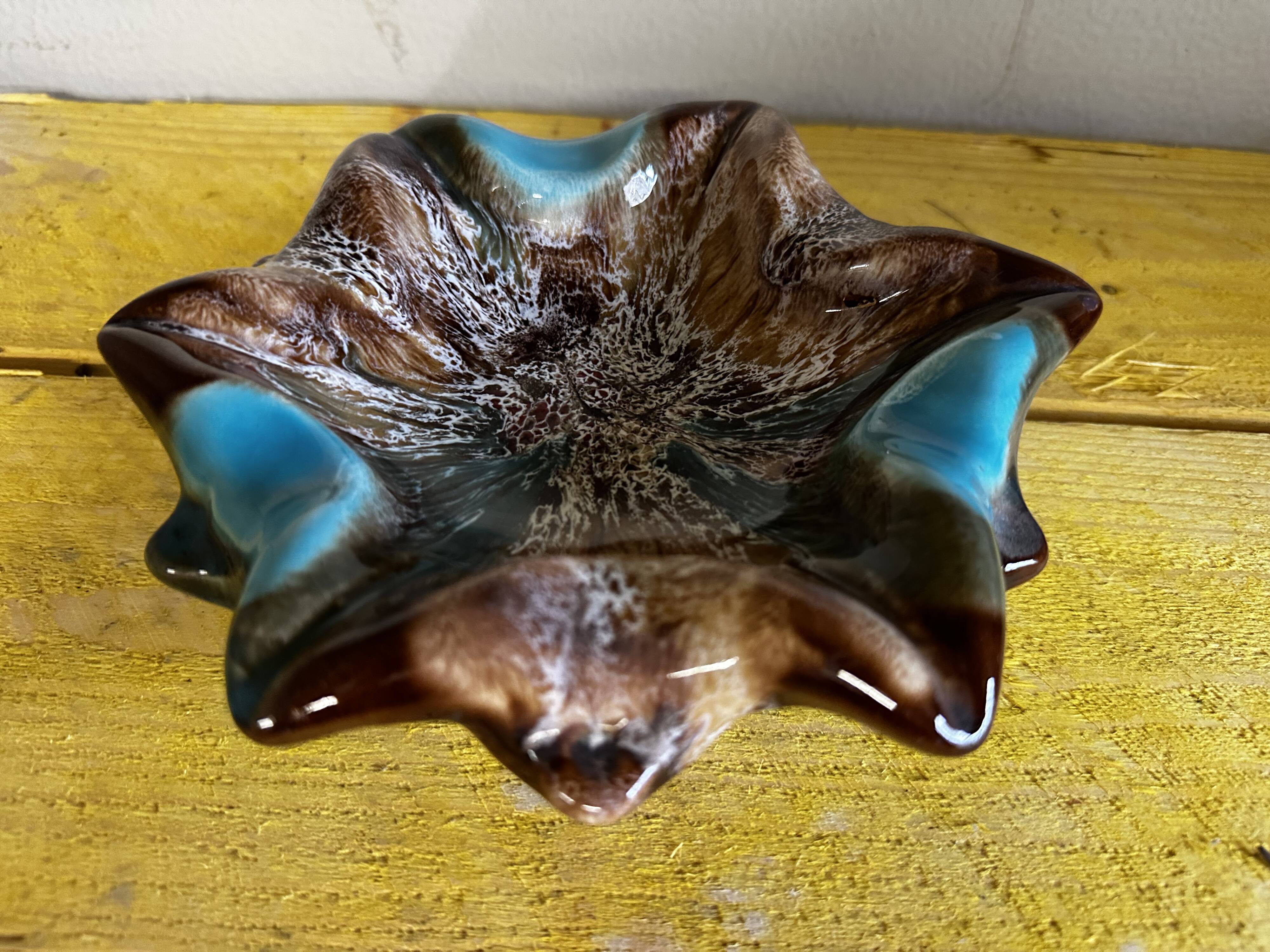 Vintage Vallauris Ceramic Ashtray Pocket Empty D 19 cm