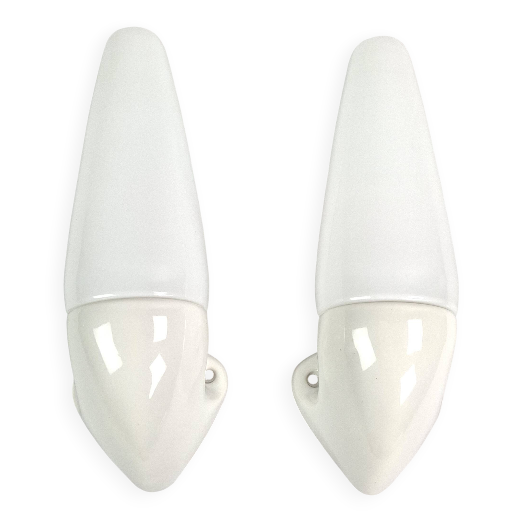 Pair of Art Deco ceramic wall lights by S.Bernadotte