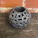 Vase Boule Céramique Noir Design Vintage #D654
