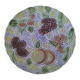 Large barbotine plate Salins blue lavender 80s