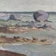 1962 Mid-Century Modern "Rockpools" Swedish Landscape Oil Painting, Framed