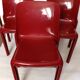 4 Selene chairs by Vico Magistretti for red Artemide