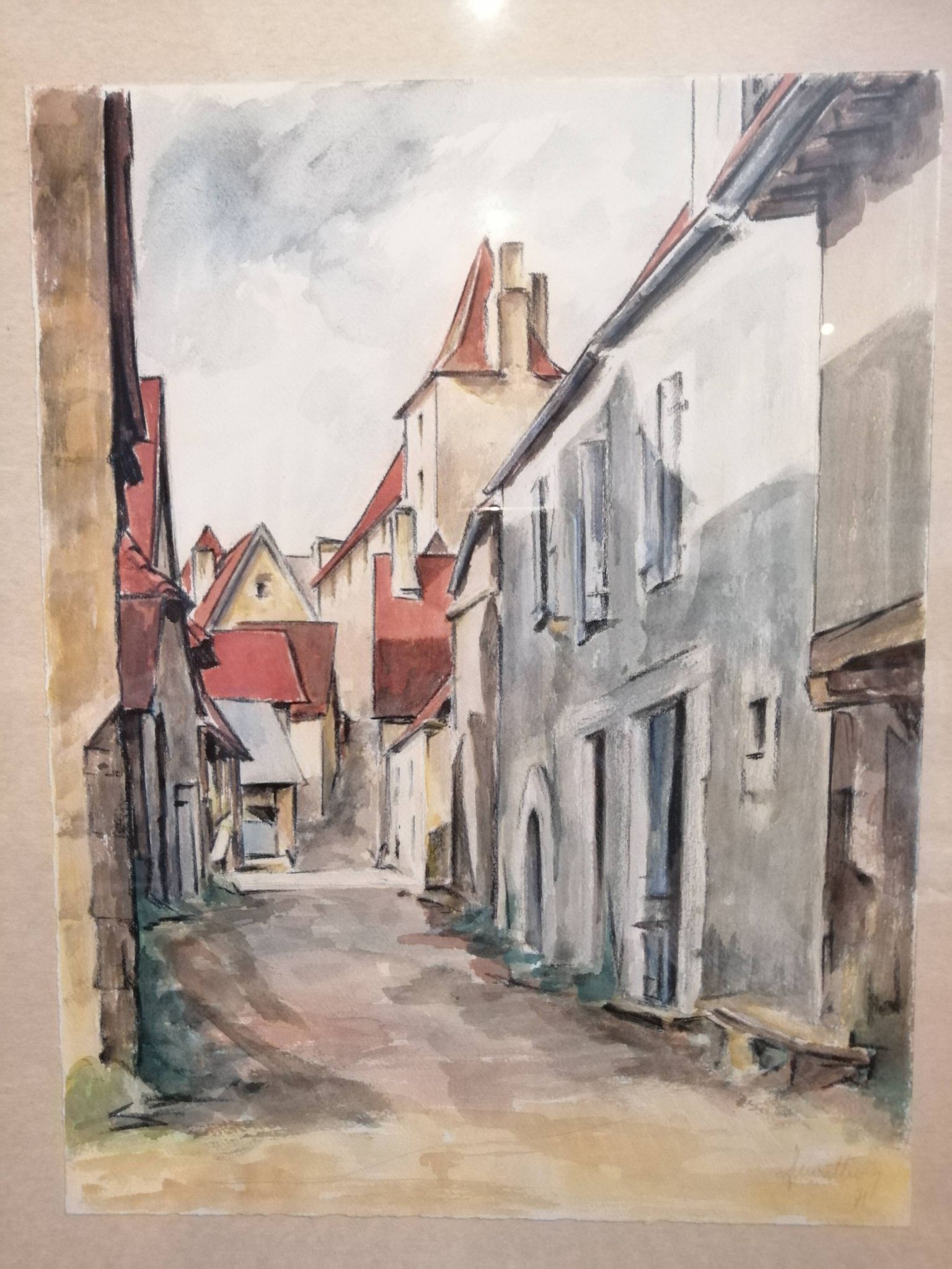 Tableau aquarelle ruelle