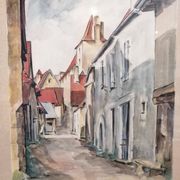 Tableau aquarelle ruelle