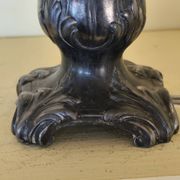 Art Nouveau pewter lamp base - faux candle