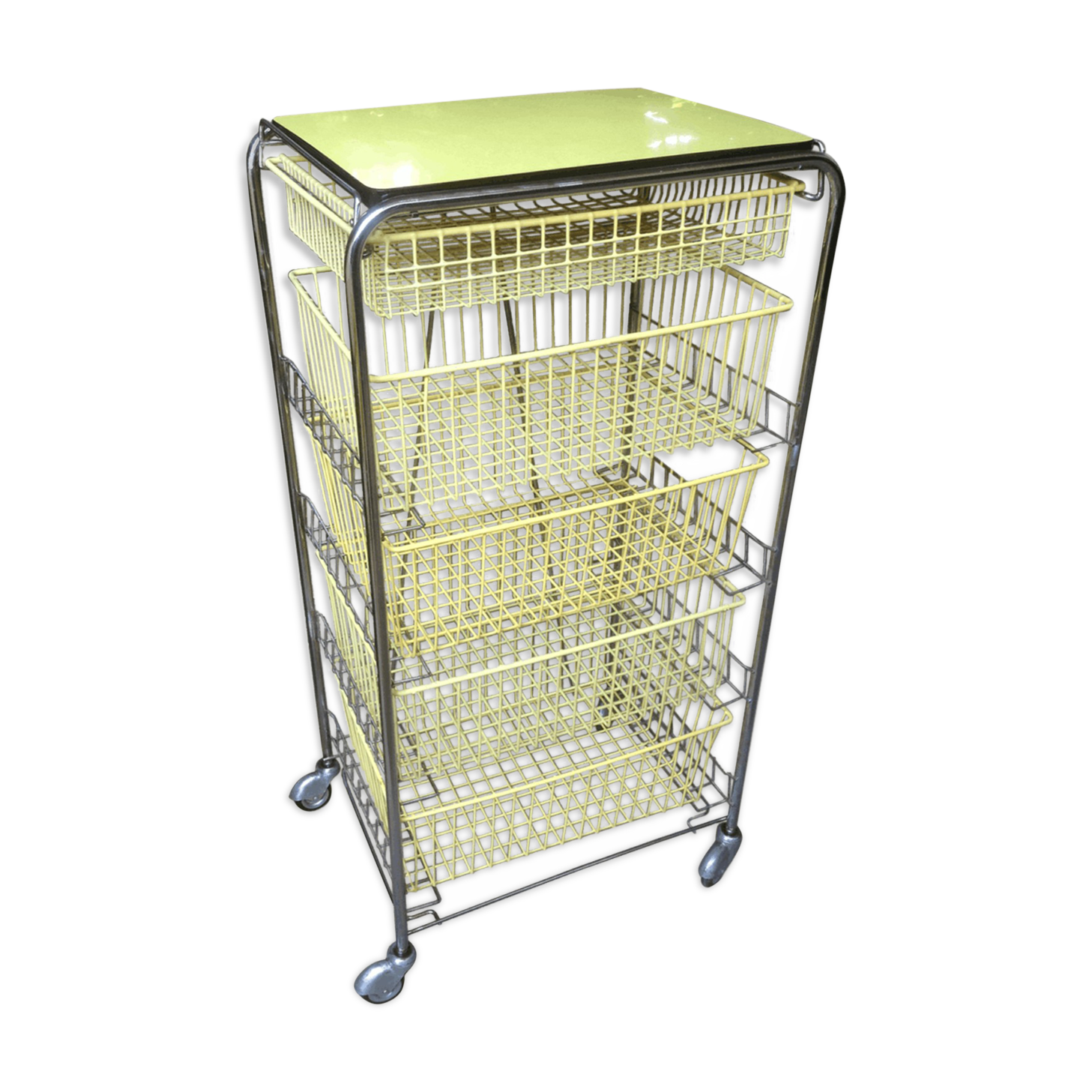 Yellow formica dessert