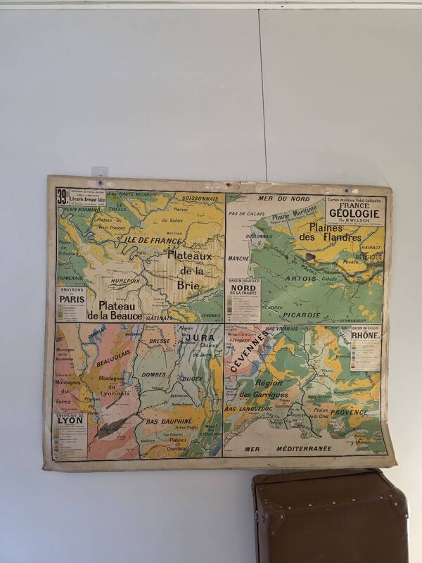 Carte de France vintage (recto verso)