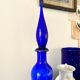 Blue opaline decanter