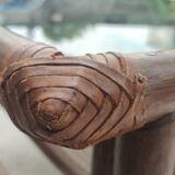 Vintage coffee table bamboo and rattan