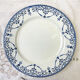 6 flat plates Terre de Fer blue red mismatched