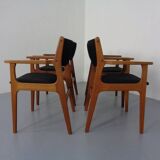 Mid-Century Danish Armchairs in Teak, 1960s, Set of 4
