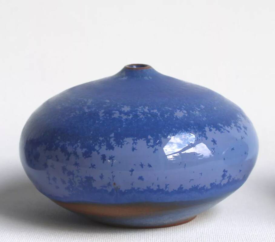 Set of 4 blue ceramic vases - Antonio Lampecco