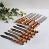 60' bamboo handle meat knives