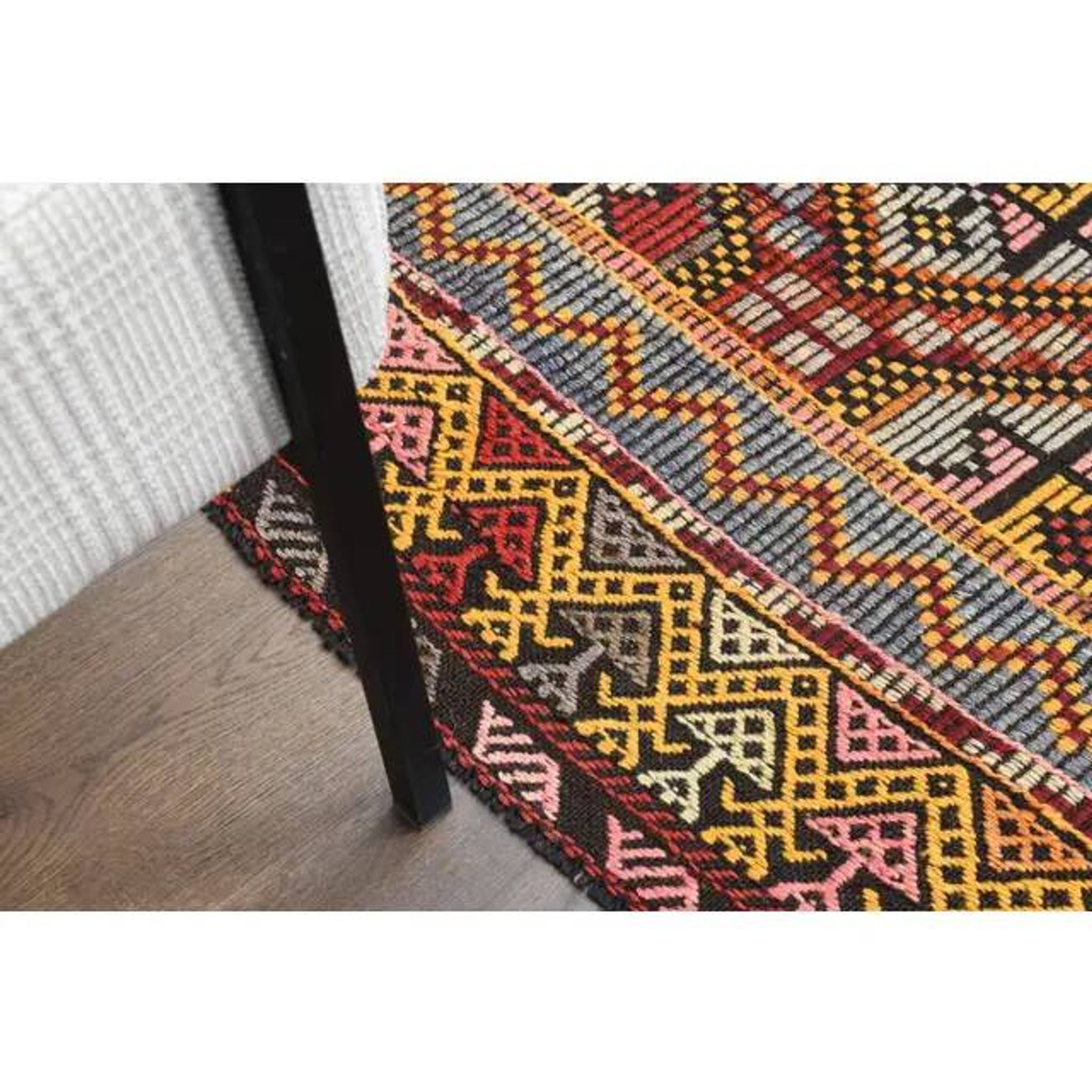 1970s Vintage Turkish Hand-Knotted Wool Cotton Brown Area Rug 157x277