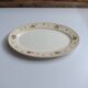 Vintage oval plate Salins model Simone beige with flowers