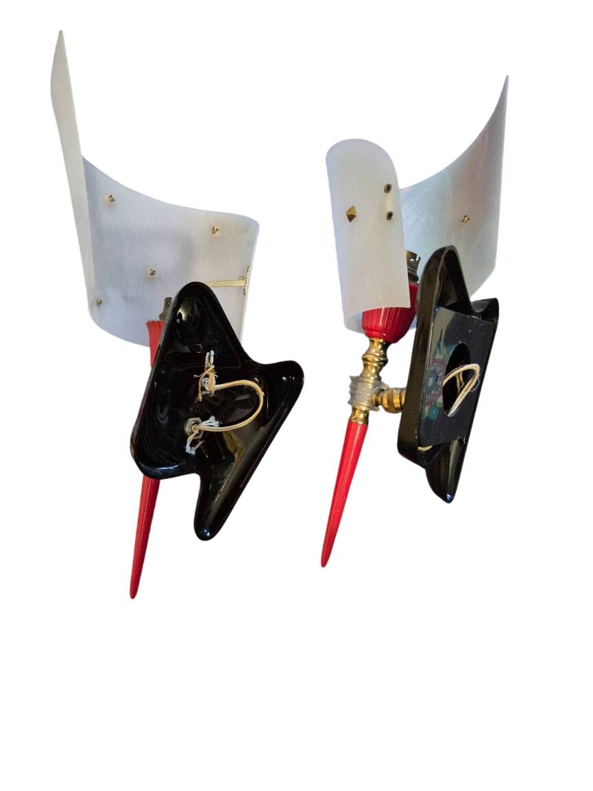 Paire d'appliques 1950