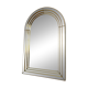 Large vintage Deknudt arched beveled panel mirror – gold, Belgium, 1980s