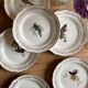 Set of 6 vintage flat plates, model Moineaux de Paris de Gien