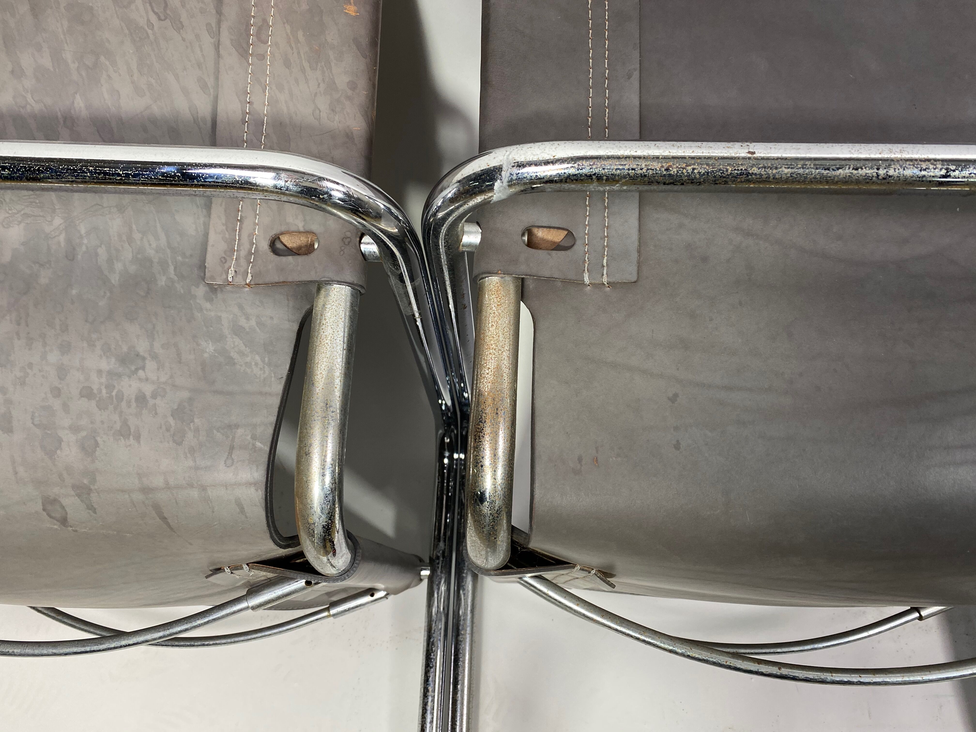 4 MG5 tubular chairs by Mark Stam 1970