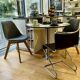 Leather designer chair - Biscia model - Pascal Mourgue