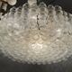 Extra Large Murano Glass Bubble Chandelier / Flushmount, Italy, 1980s
