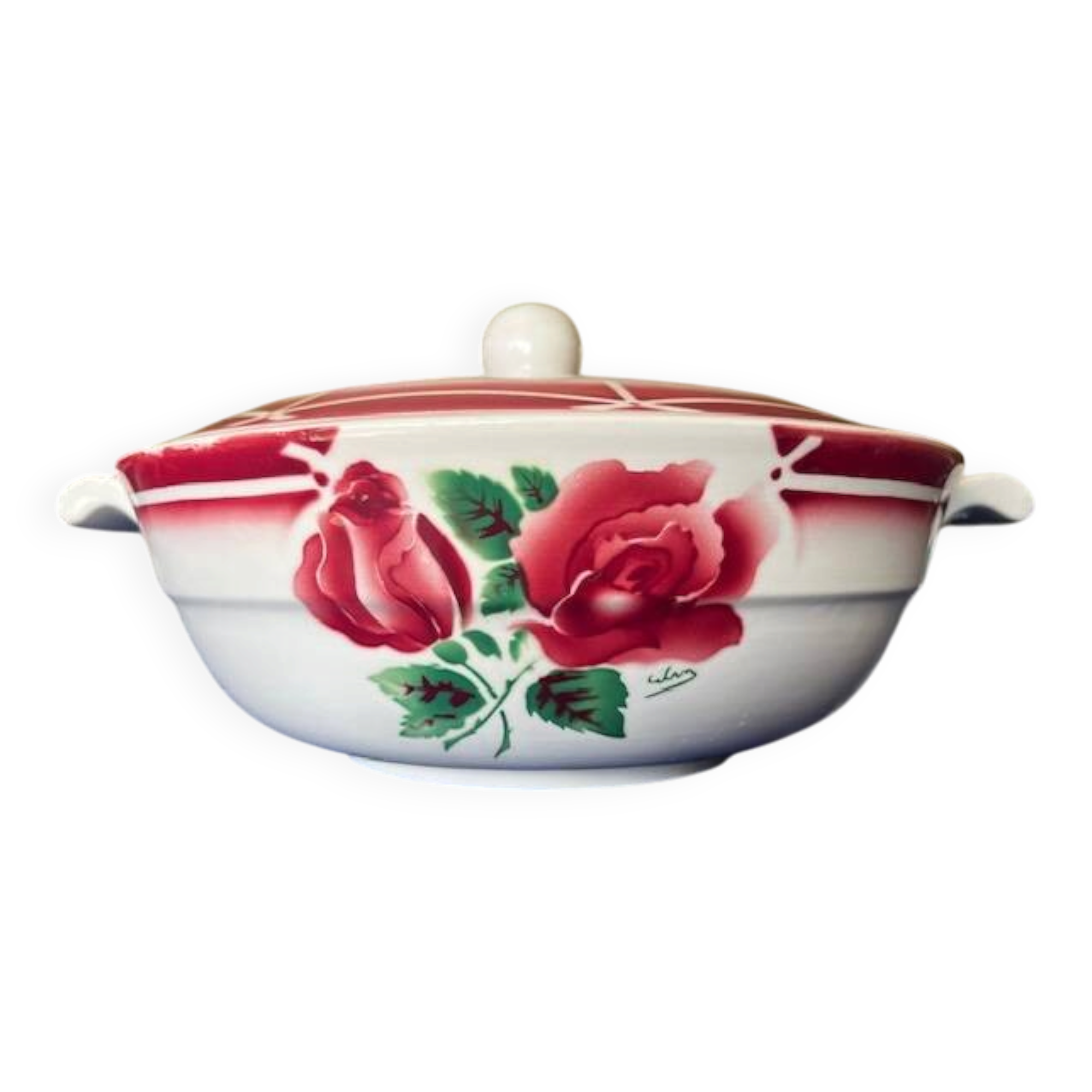 Antique soup tureen from Digoin to Sarreguemines