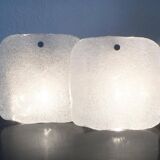 Frosted glass wall light by Kalmar Franken KG, 1960s