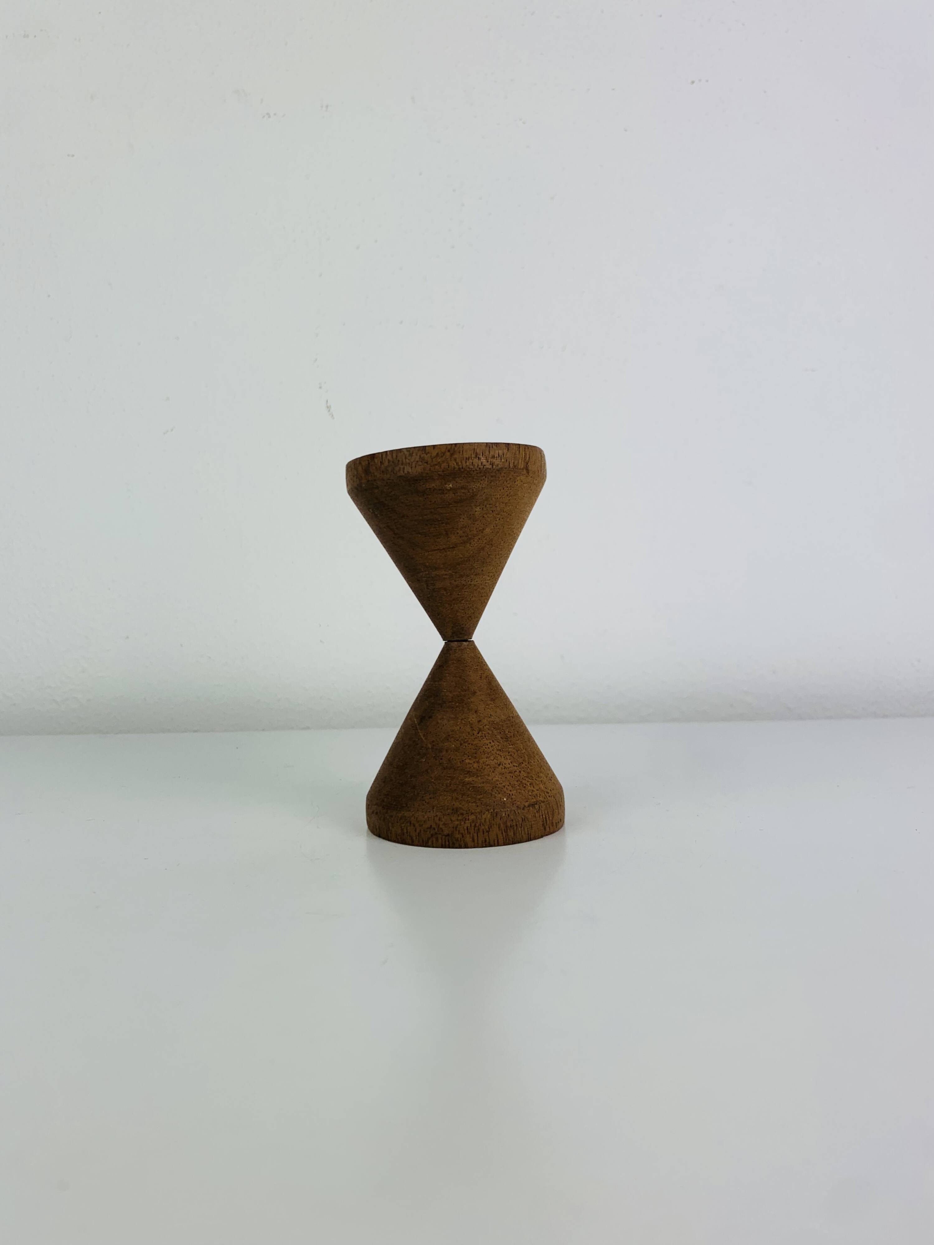 Scandinavian diabolo sculpture teak 1960s
