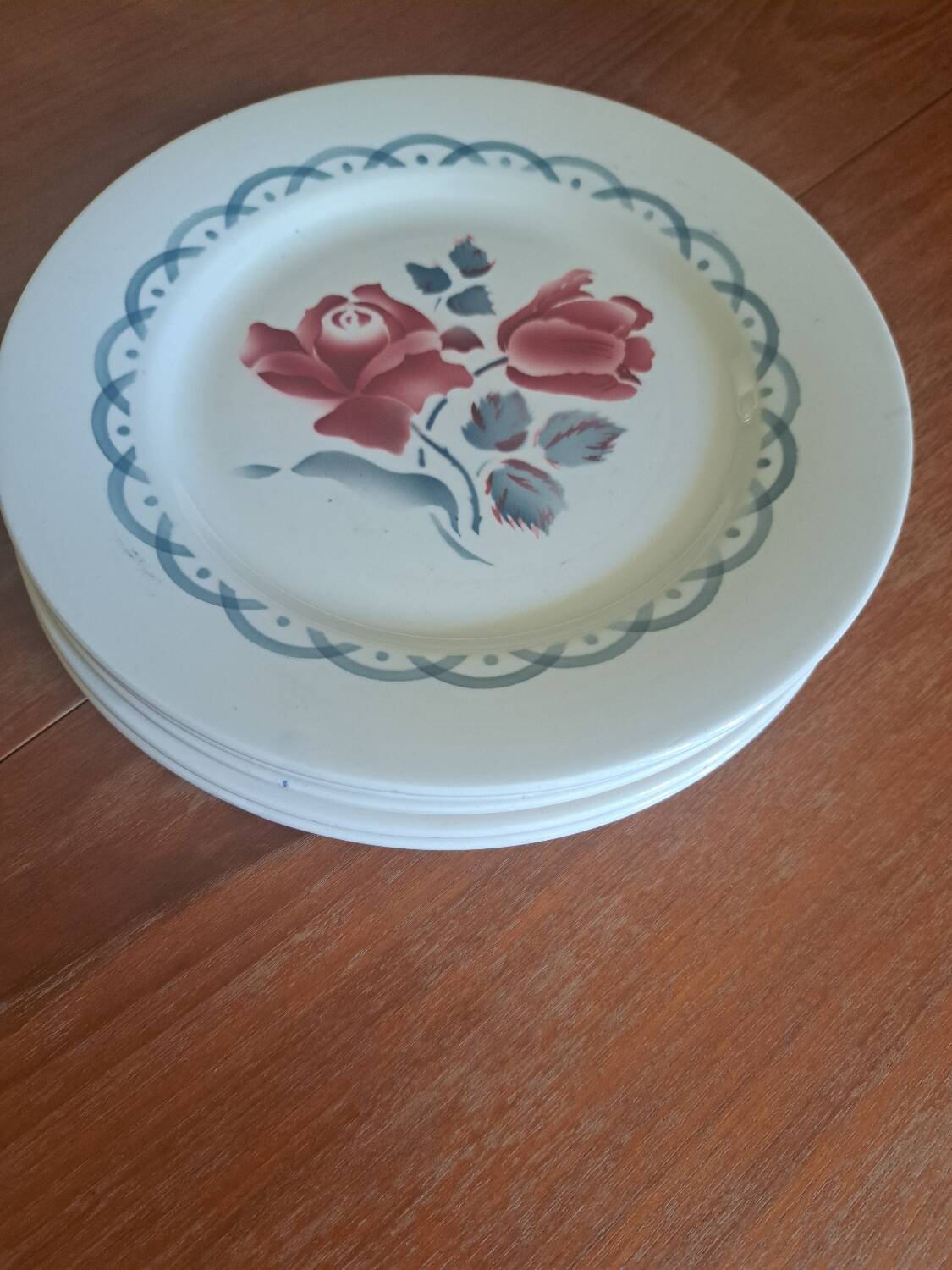 5 vintage digoin cannes plates