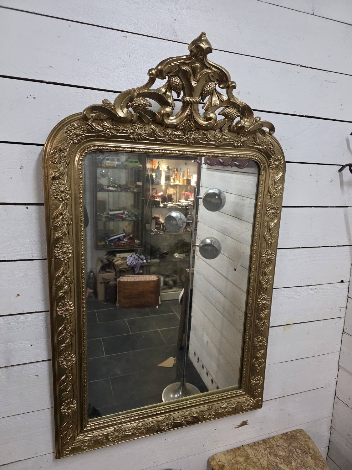 Antique Napoleon III gilded mirror