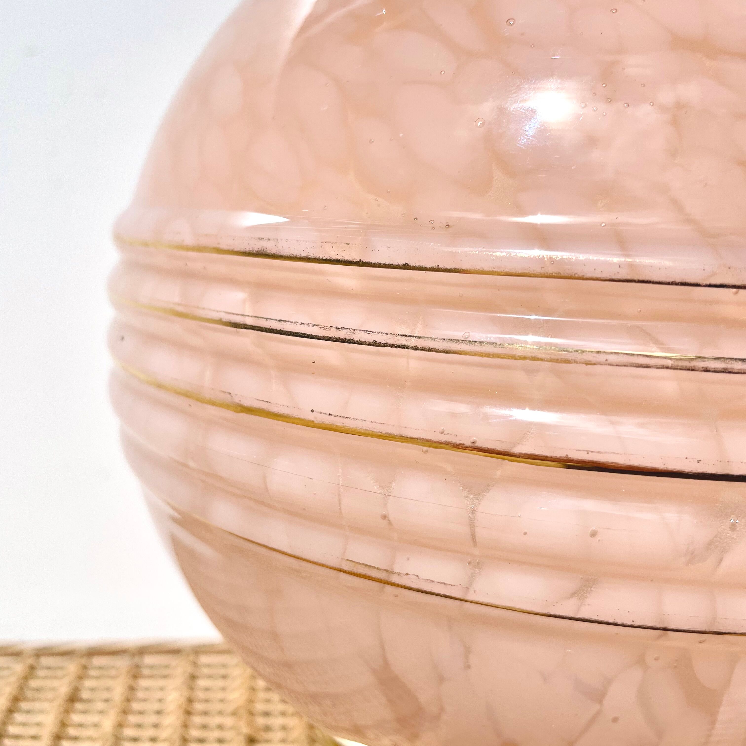 Pink Clichy glass lamp