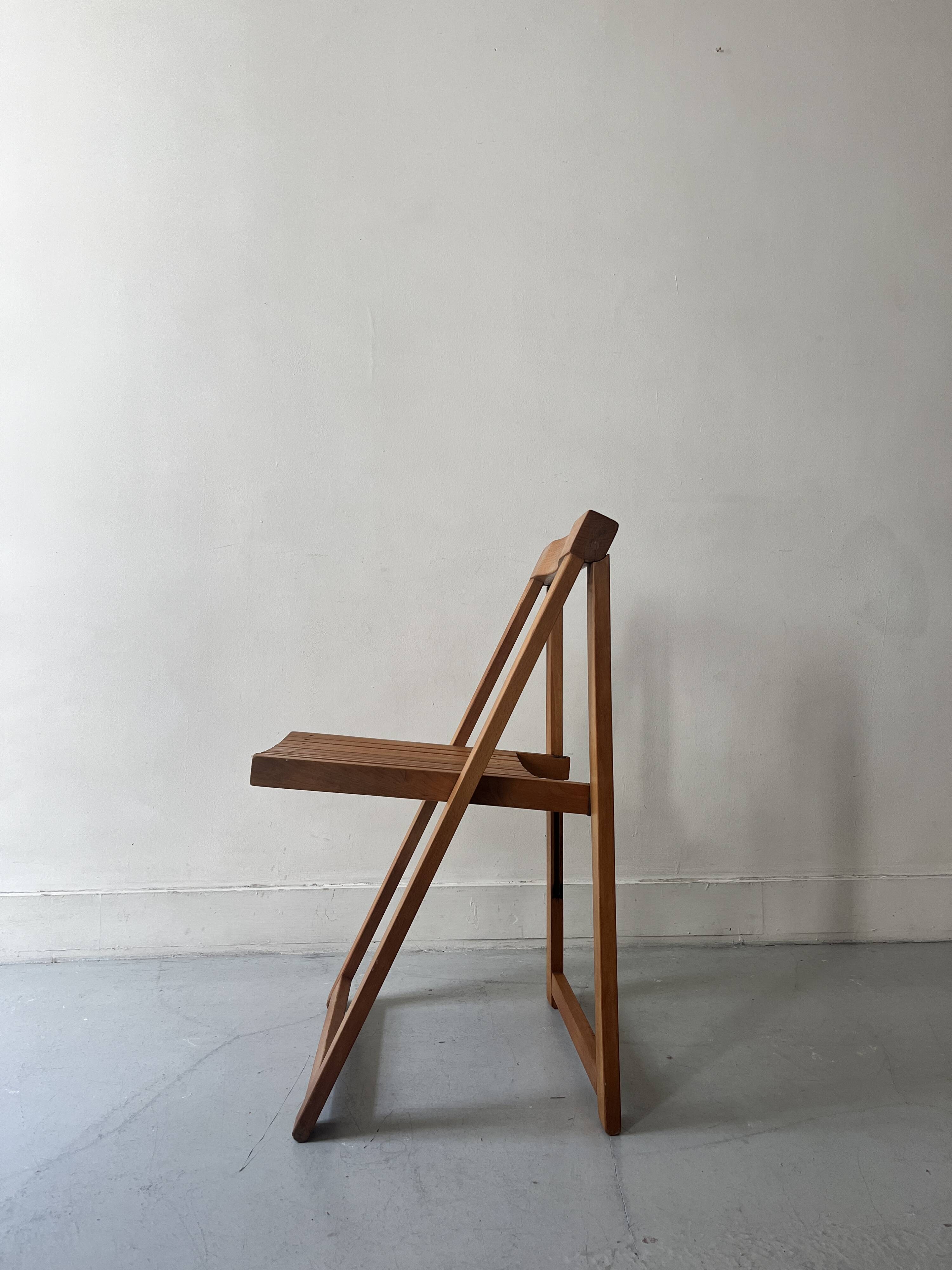 wooden folding chair by Aldo Jacober, design 1960/1970
