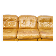 De Sede DS101 three-seater in cognac leather.