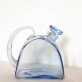 Carafe art déco bleue