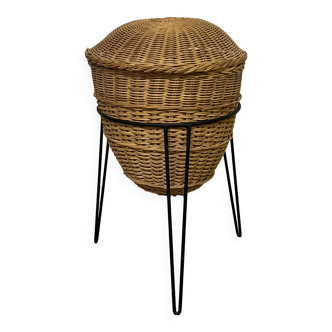 Rattan sewing basket, 1960