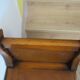 Rare entrance bench - Old chest bench - toy chest - oak color