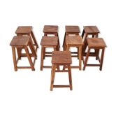 Set of 5 dld teak stools