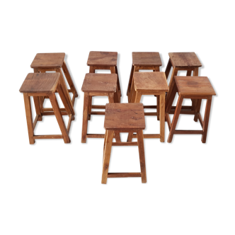 Set of 5 dld teak stools