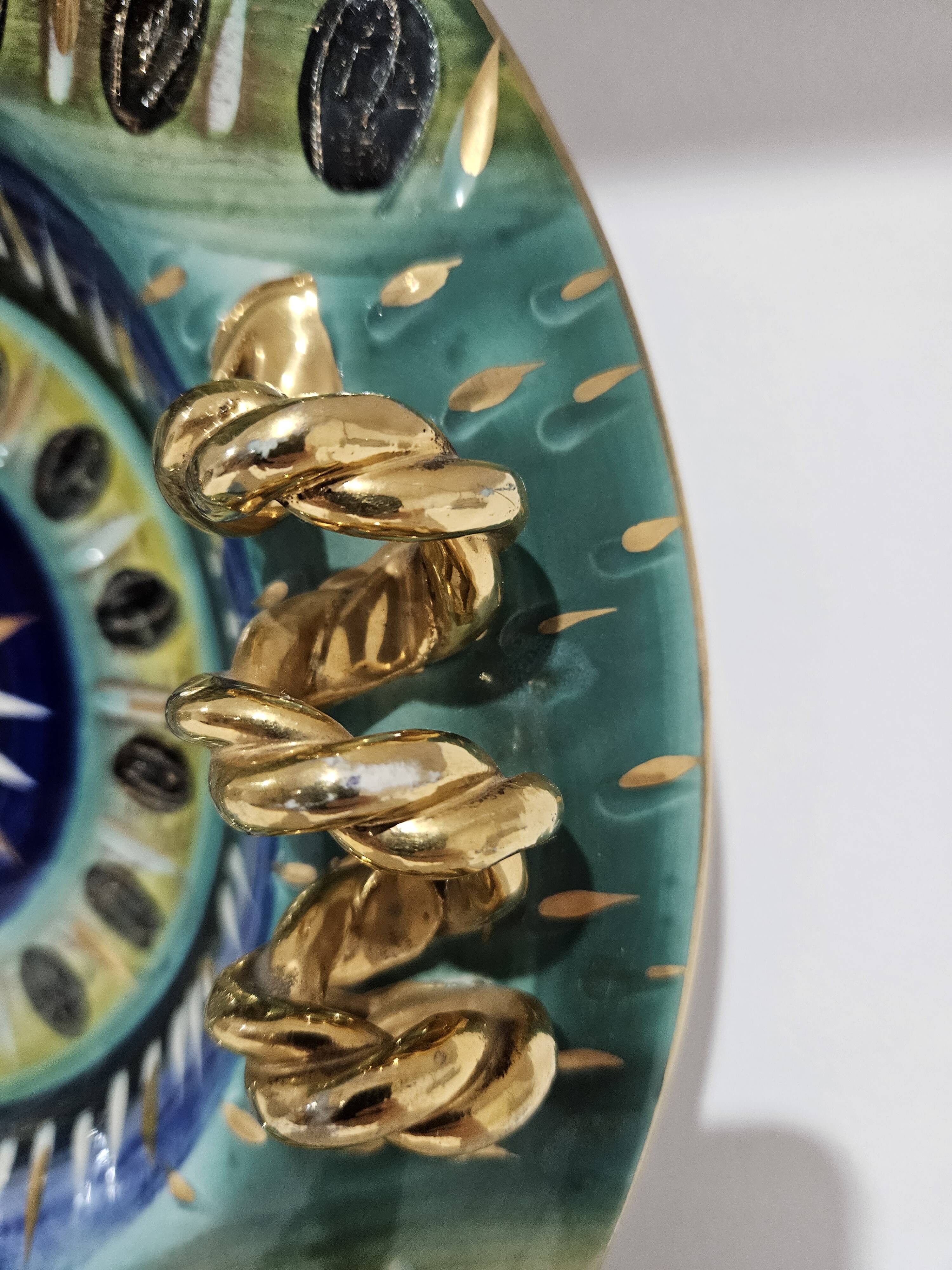 H. Bequet Quaregnon ceramic plate, Belgium 1950s.